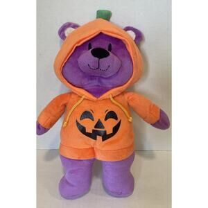 Kellytoy Halloween Pumpkin Teddy Bear Plush Stuffed Animal 15"